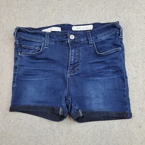 Pilcro‎ and the Letterpress Serif Denim Shorts Womens 29 Blue Dark Wash Stretch